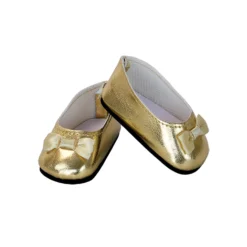 Ballerines dorées pour poupée de 39 et 40 cm