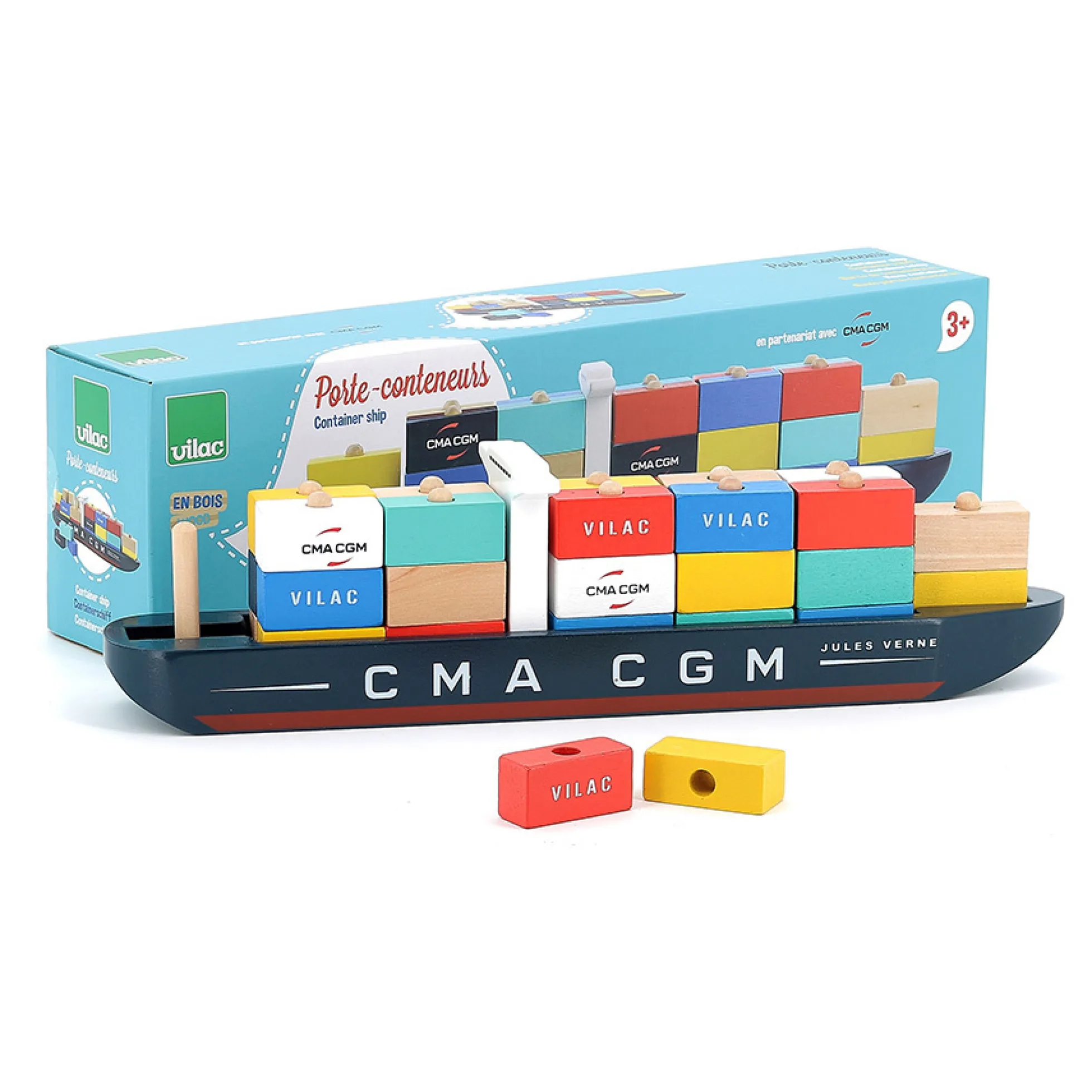 Bateau porte-conteneurs en bois, Jules Verne - CMA-CGM