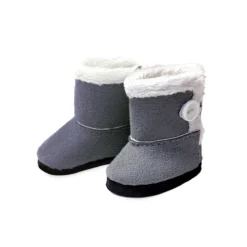 Bottes grises pour poupée 28 cm