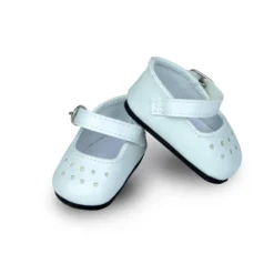 Chaussures blanches pour poupée 34 cm