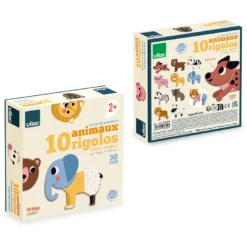 Coffret de magnets en bois, 10 animaux rigolos - Ingela P.Arrhenius
