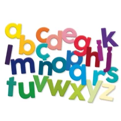 Coffret de magnets en bois, 80 lettres minuscules