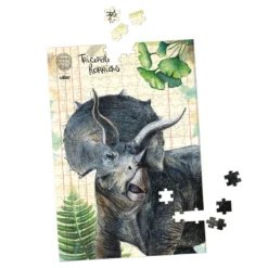 Coffret de 3 puzzles dinosaures avec posters