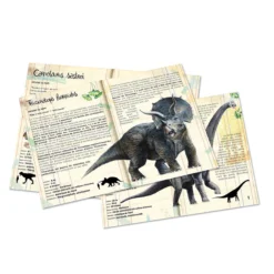 Coffret de 3 puzzles dinosaures avec posters