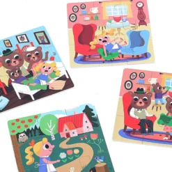 Coffret de 4 puzzles en bois, Boucle d’Or - Ingela P.Arrhenius