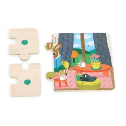 Coffret de 4 puzzles en bois, La maison - Mélusine Allirol