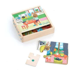 Coffret de 4 puzzles en bois, La maison - Mélusine Allirol