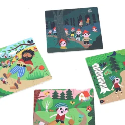 Coffret de 4 puzzles en bois, Le Petit Poucet - Ingela P.Arrhenius