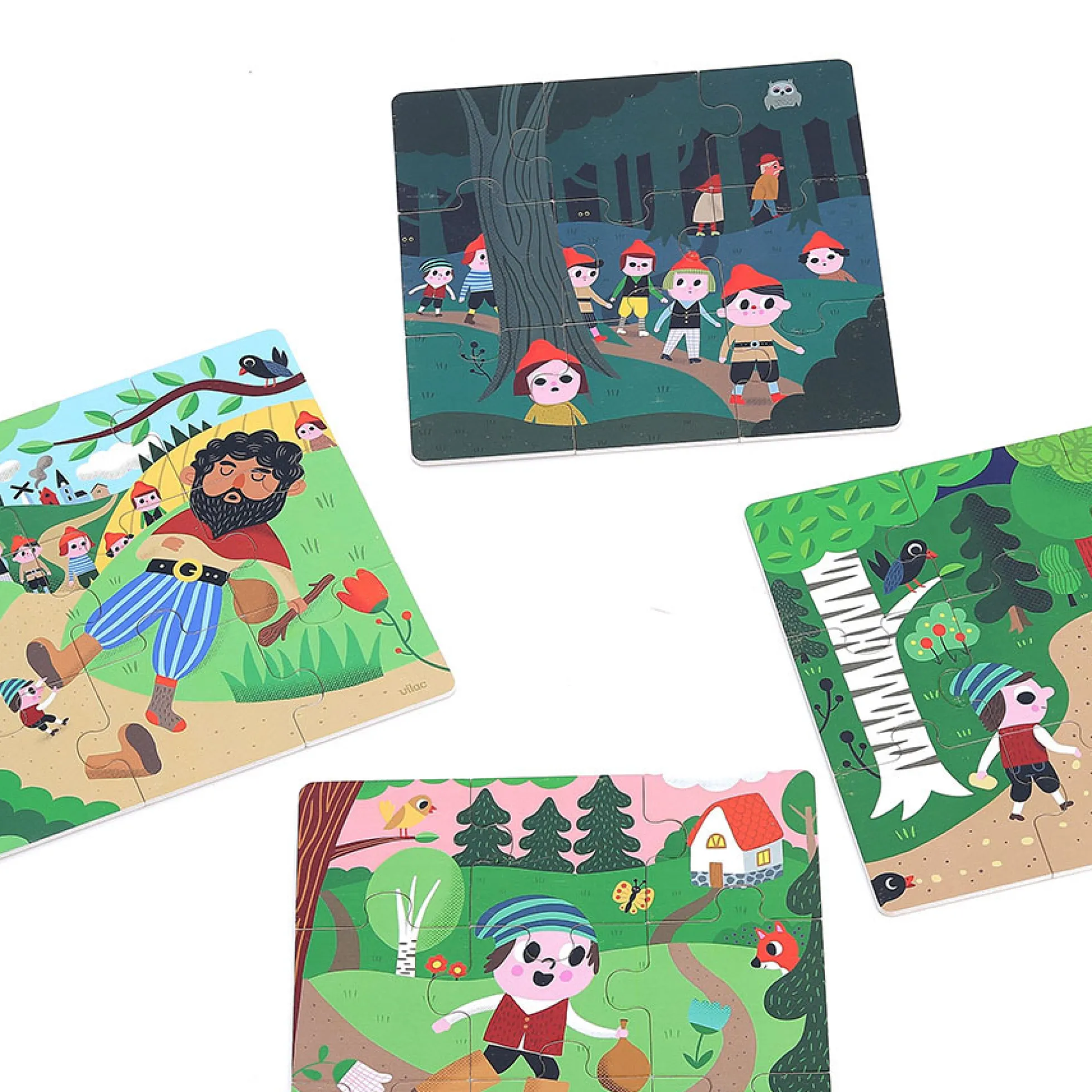 Coffret de 4 puzzles en bois, Le Petit Poucet - Ingela P.Arrhenius