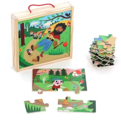 Coffret de 4 puzzles en bois, Le Petit Poucet - Ingela P.Arrhenius