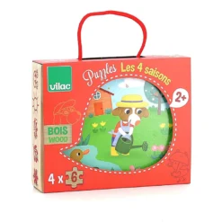 Coffret de 4 puzzles en bois, Les 4 saisons - Mélusine Allirol