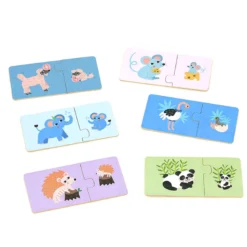 Coffret de 12 puzzles en bois, Maman-bébé - Michelle Carlslund