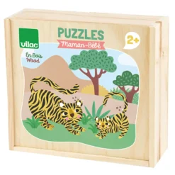 Coffret de 12 puzzles en bois, Maman-bébé - Michelle Carlslund