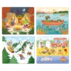 Coffret de 4 puzzles évolutifs en bois, Les vacances - Mélusine Allirol