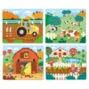 Coffret de 4 puzzles évolutifs en bois, La ferme - Mélusine Allirol