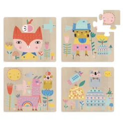 Coffret de 4 puzzles évolutifs en bois - Suzy Ultman
