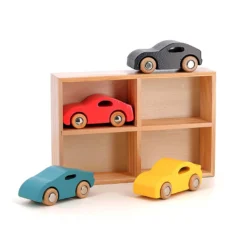Coffret de 4 voitures en bois Super cars, Vilacity