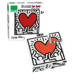 Cubes en bois - Keith Haring