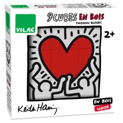 Cubes en bois - Keith Haring