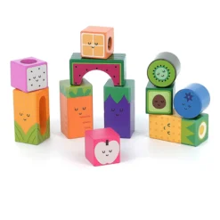 Cubes sonores en bois, Fruits et légumes - Andy Westface