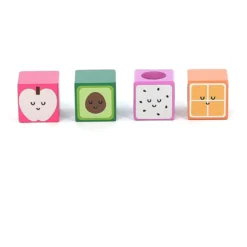 Cubes sonores en bois, Fruits et légumes - Andy Westface