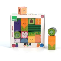 Cubes sonores en bois, Fruits et légumes - Andy Westface