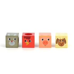 Cubes sonores en bois, La ferme - Mélusine Allirol