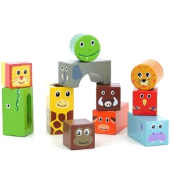 Cubes sonores en bois, La savane