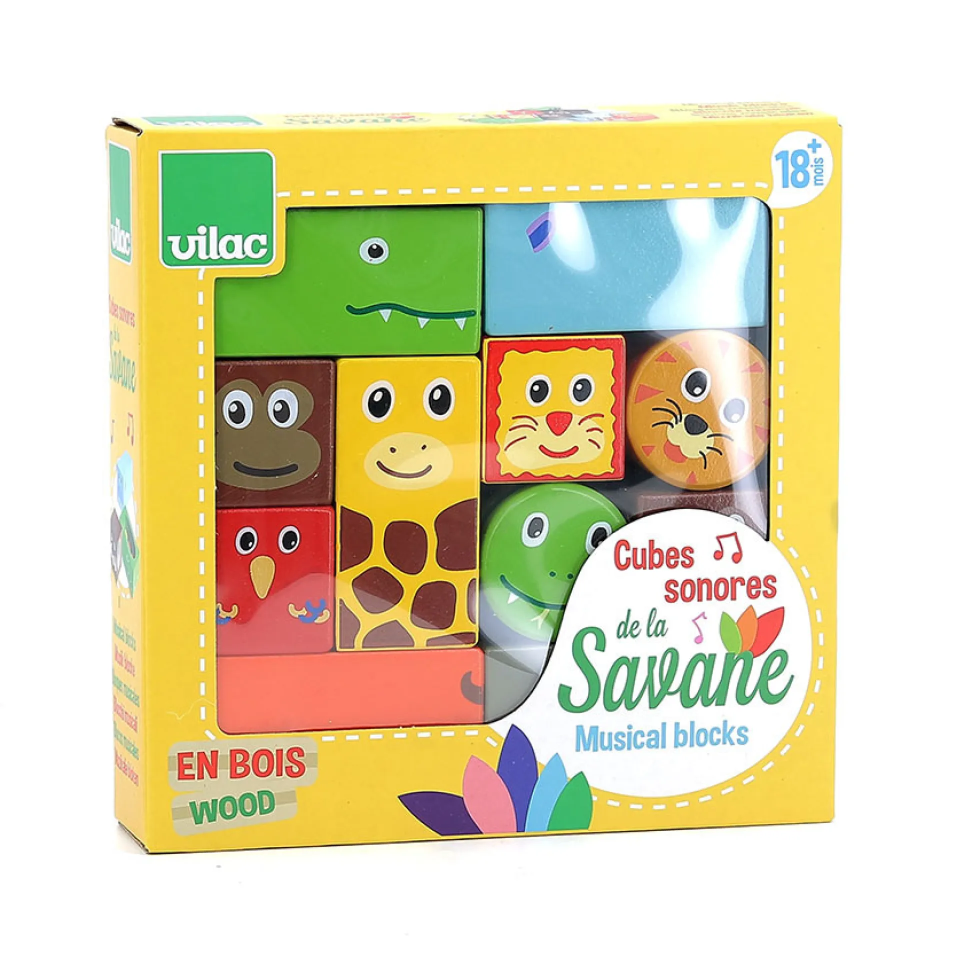 Cubes sonores en bois, La savane