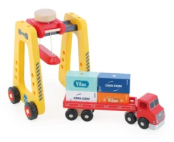 Enjambeur porte-containers magnétique en bois