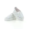 Espadrilles blanches avec étoiles dorées pour poupée 45 cm