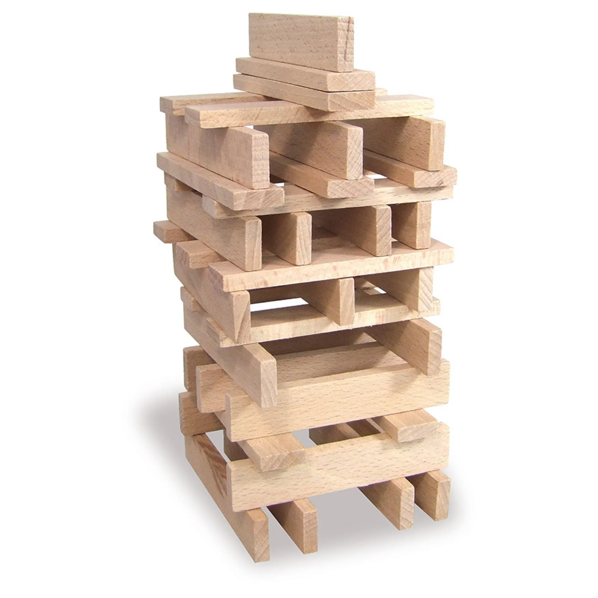 Jeu de construction en bois, Batibloc Classic 100 planchettes