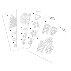 Jeu de construction en bois, Batibloc Classic 100 planchettes