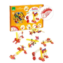 Jeu de construction en bois, coffret Batibloc