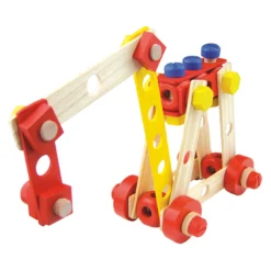 Jeu de construction en bois, coffret Batibloc