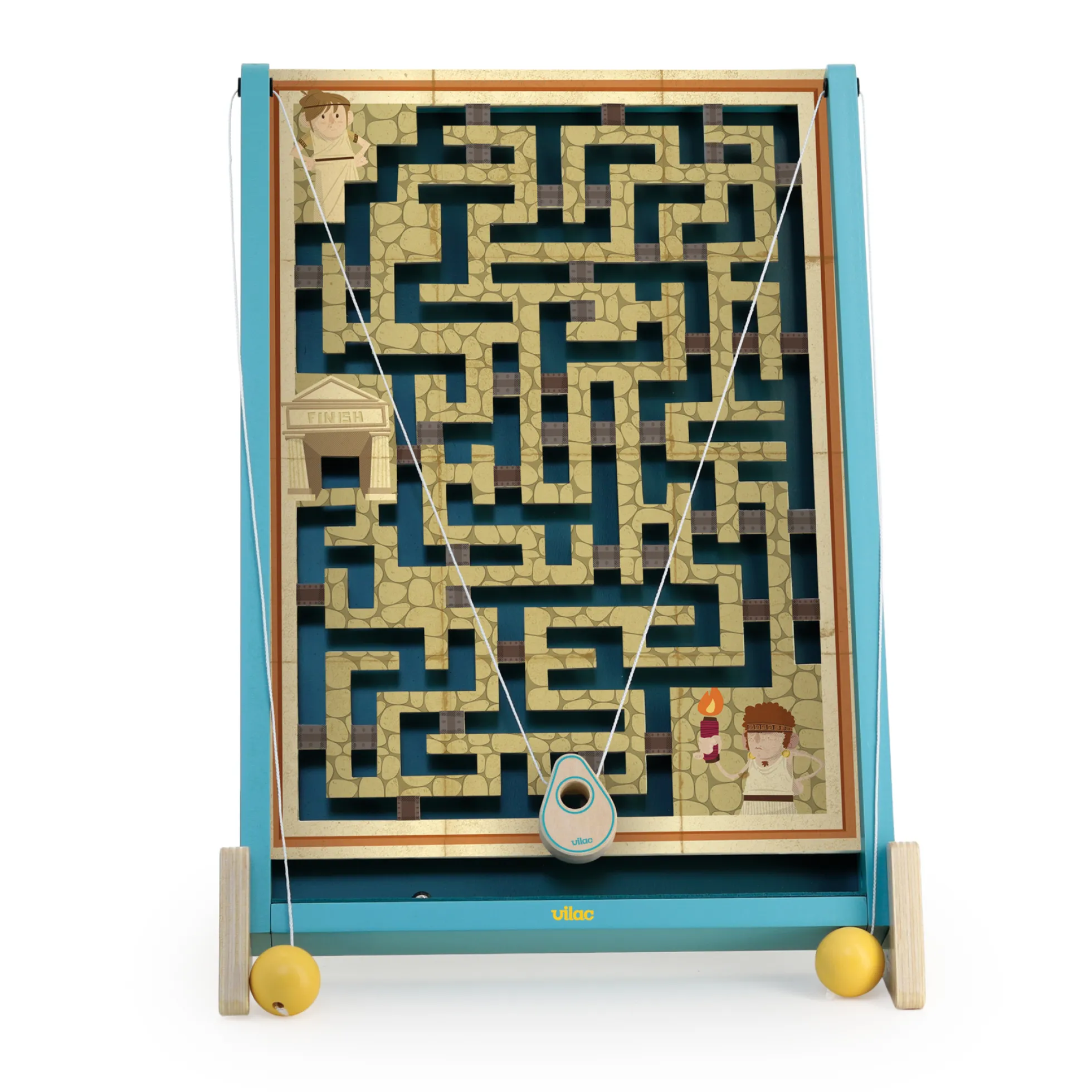 Jeu de labyrinthe à ficelles – 3 circuits interchangeables