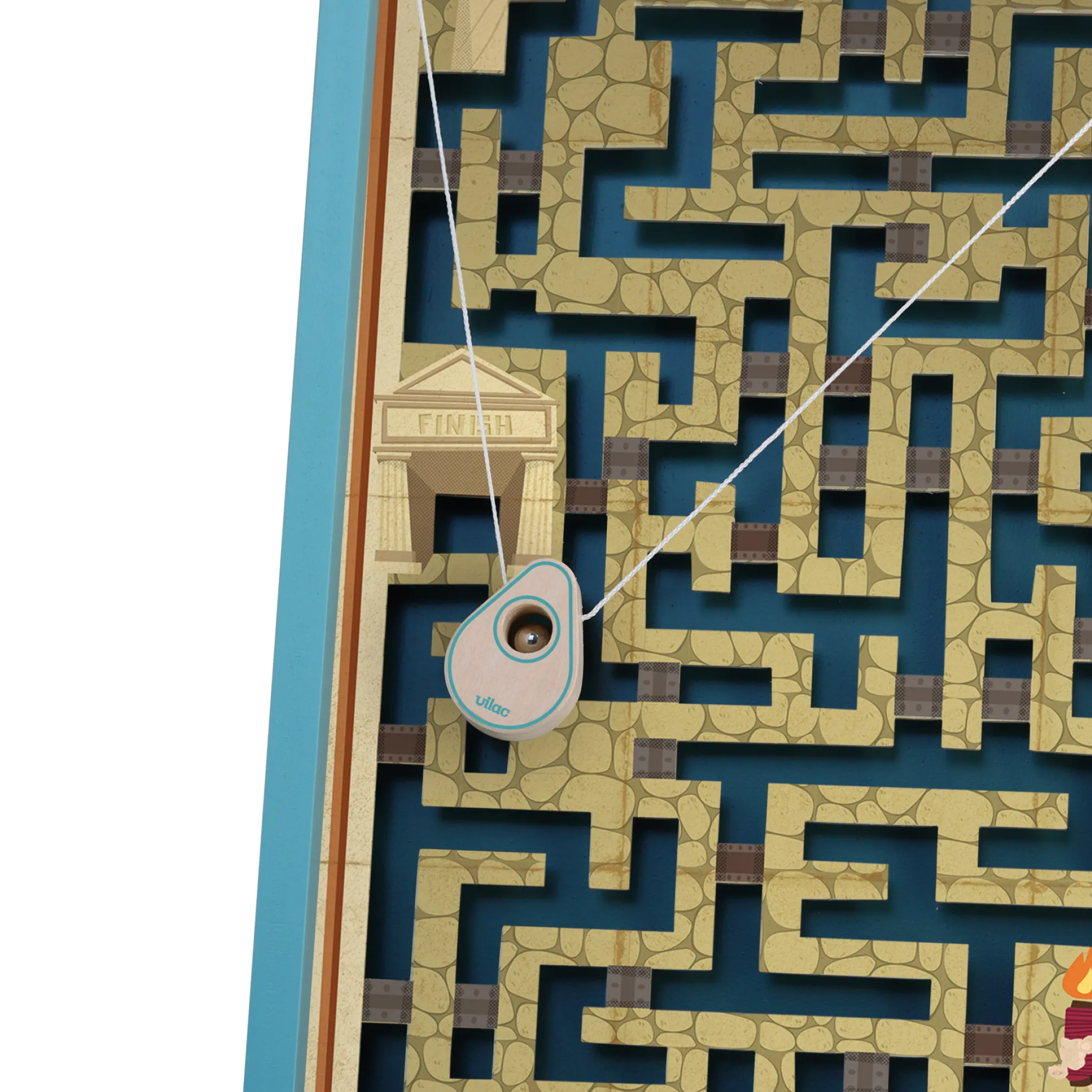 Jeu de labyrinthe à ficelles – 3 circuits interchangeables