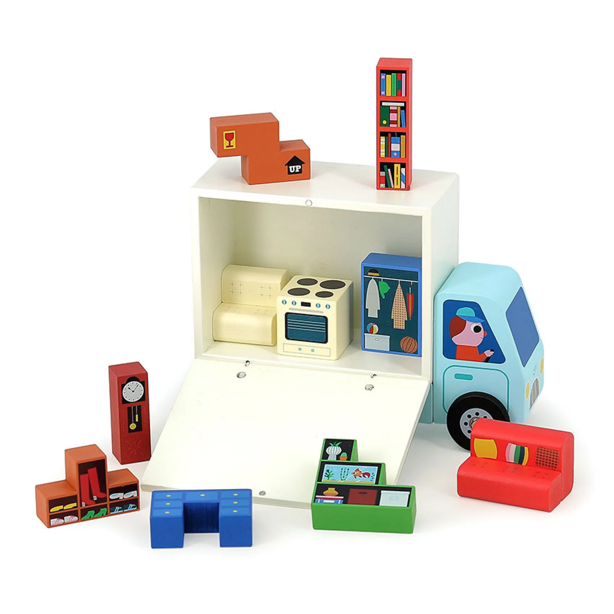 Jeu de logique en bois, Pack it right Le déménagement - Ingela P.Arrhenius