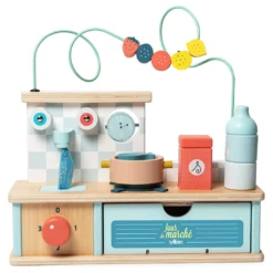 Jeu d’éveil en bois, Cuisine multi-activités