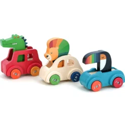 Jeu d’éveil en bois, Voiture klaxon Le toucan - Andy Westface