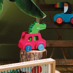 Jeu d’éveil en bois, Voiture klaxon Le crocodile - Andy Westface