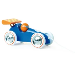 Jouet à tirer, Voiture de course - Bleu-orange