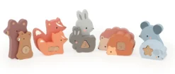 Maman-bébé 1, 2, 3, 4, 5 - Puzzles d'éveil en bois - animaux à compter