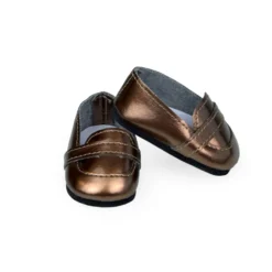 Mocassins café pour poupée de 39 à 48 cm