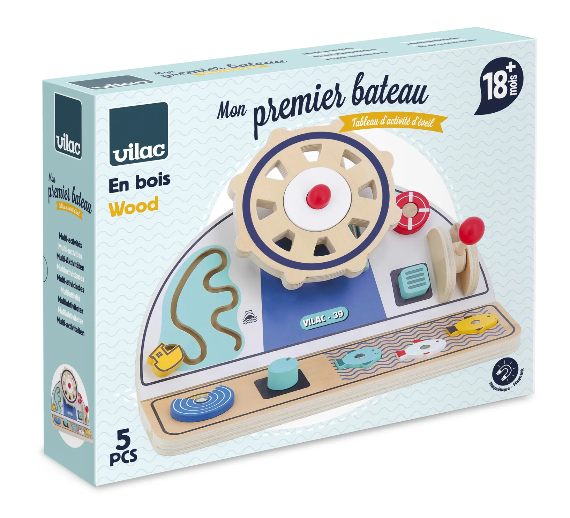 Mon premier bateau – Tableau d’activités en bois