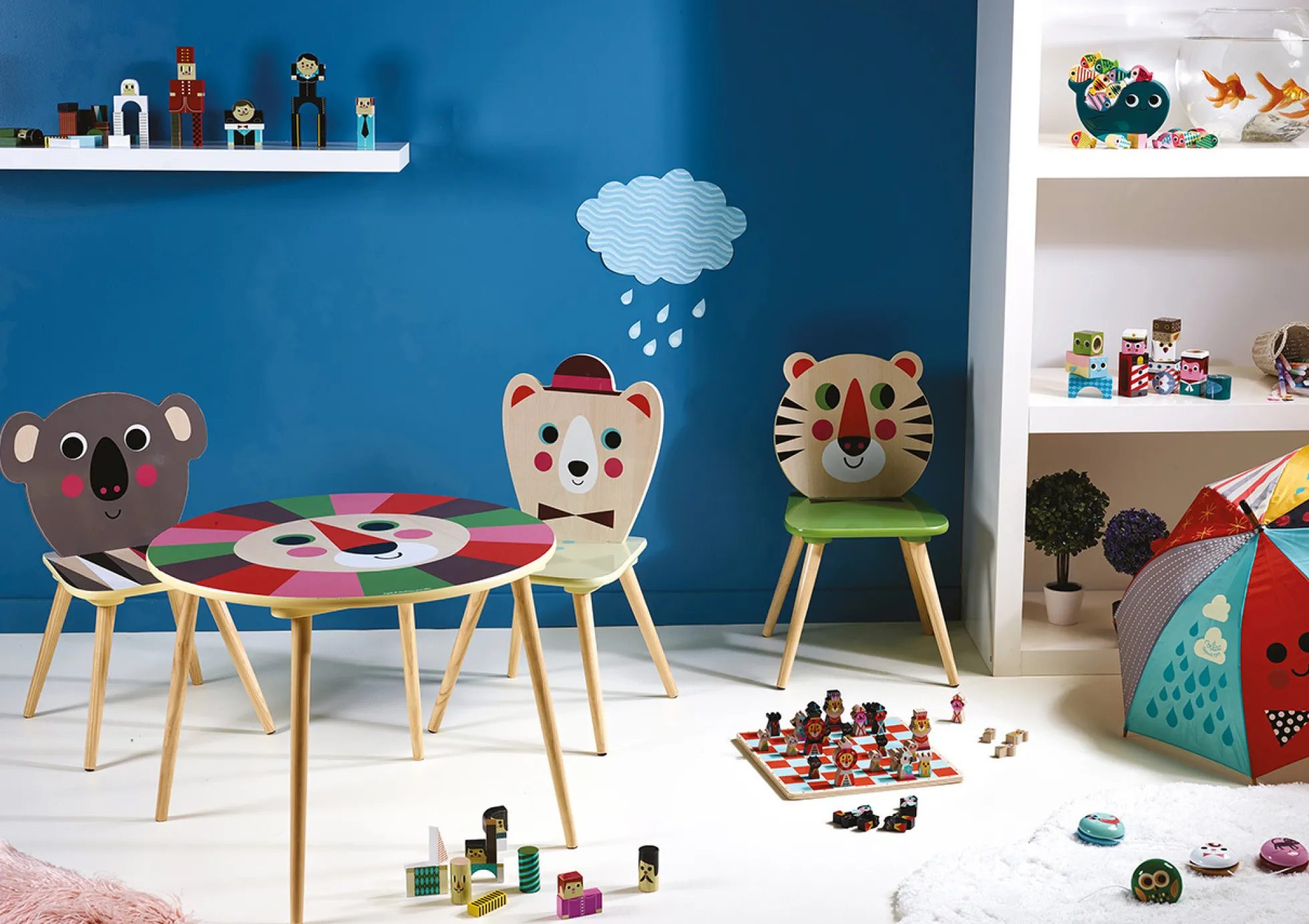 Parapluie, Ours bleu