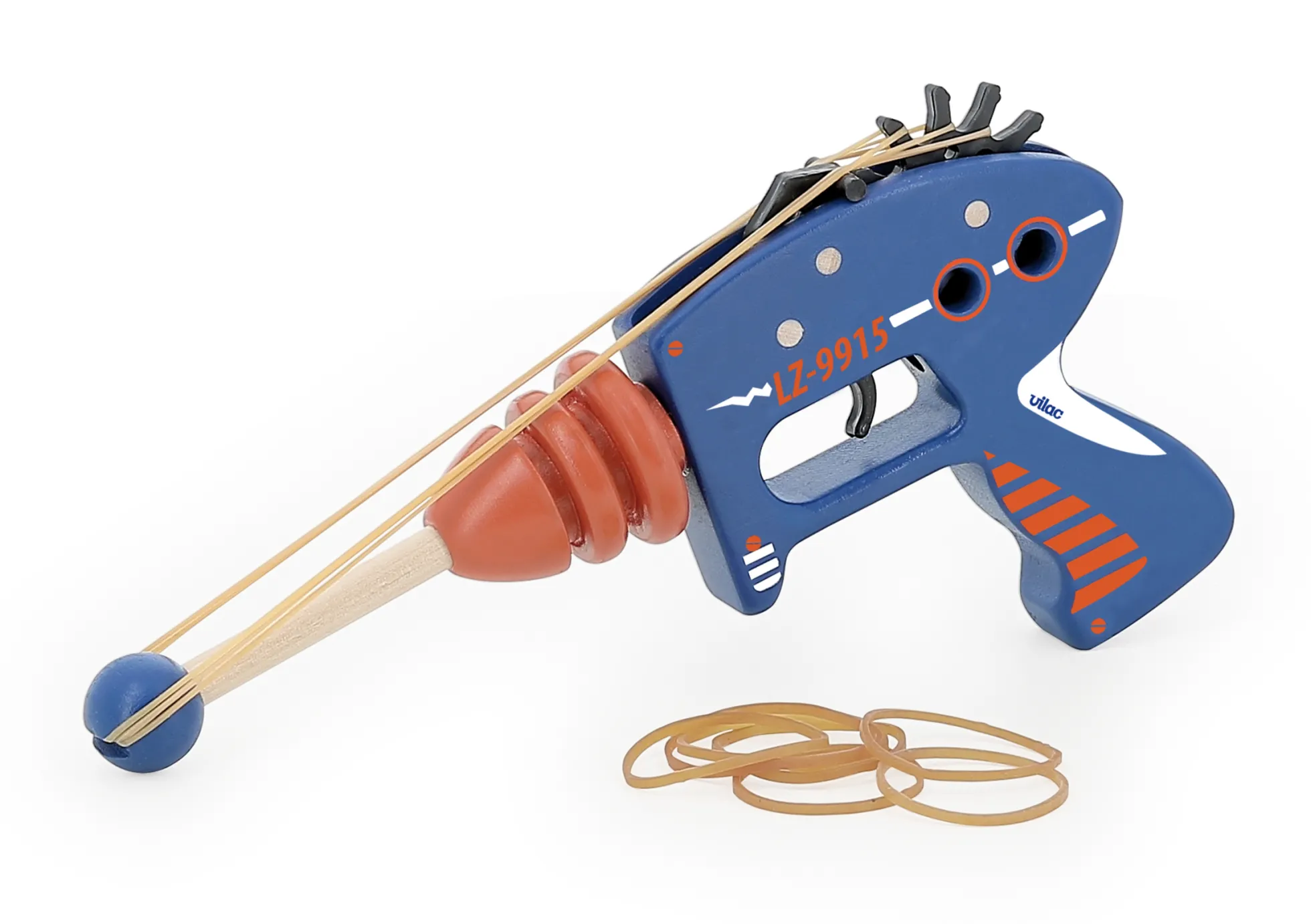 Pistolet lanceur d’élastiques et ses cibles spatiales