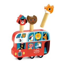 Pop-up en bois, Autobus anglais - Ingela P.Arrhenius