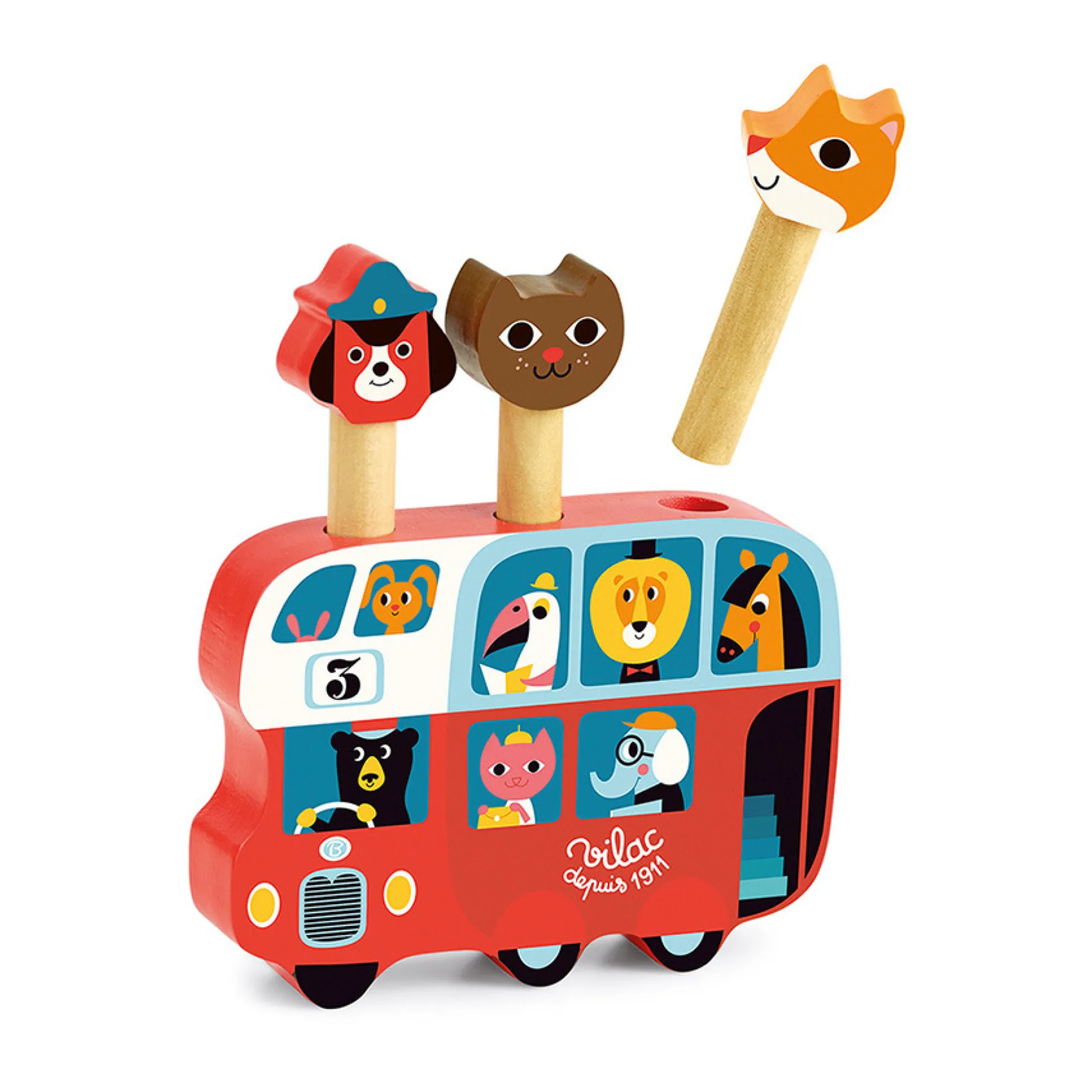 Pop-up en bois, Autobus anglais - Ingela P.Arrhenius
