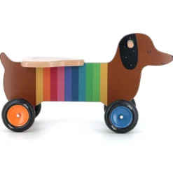 Porteur en bois, Chien multicolore - Andy Westface